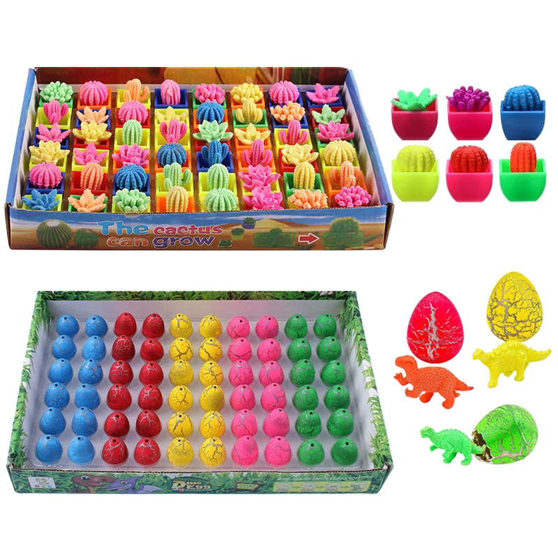 

10/20pcs Prank Toy Hatching Dinosaur Eggs Mini Cactus Succulent Simulation EVA Water Absorbing Expanding Novel Toys for Kids TMZ