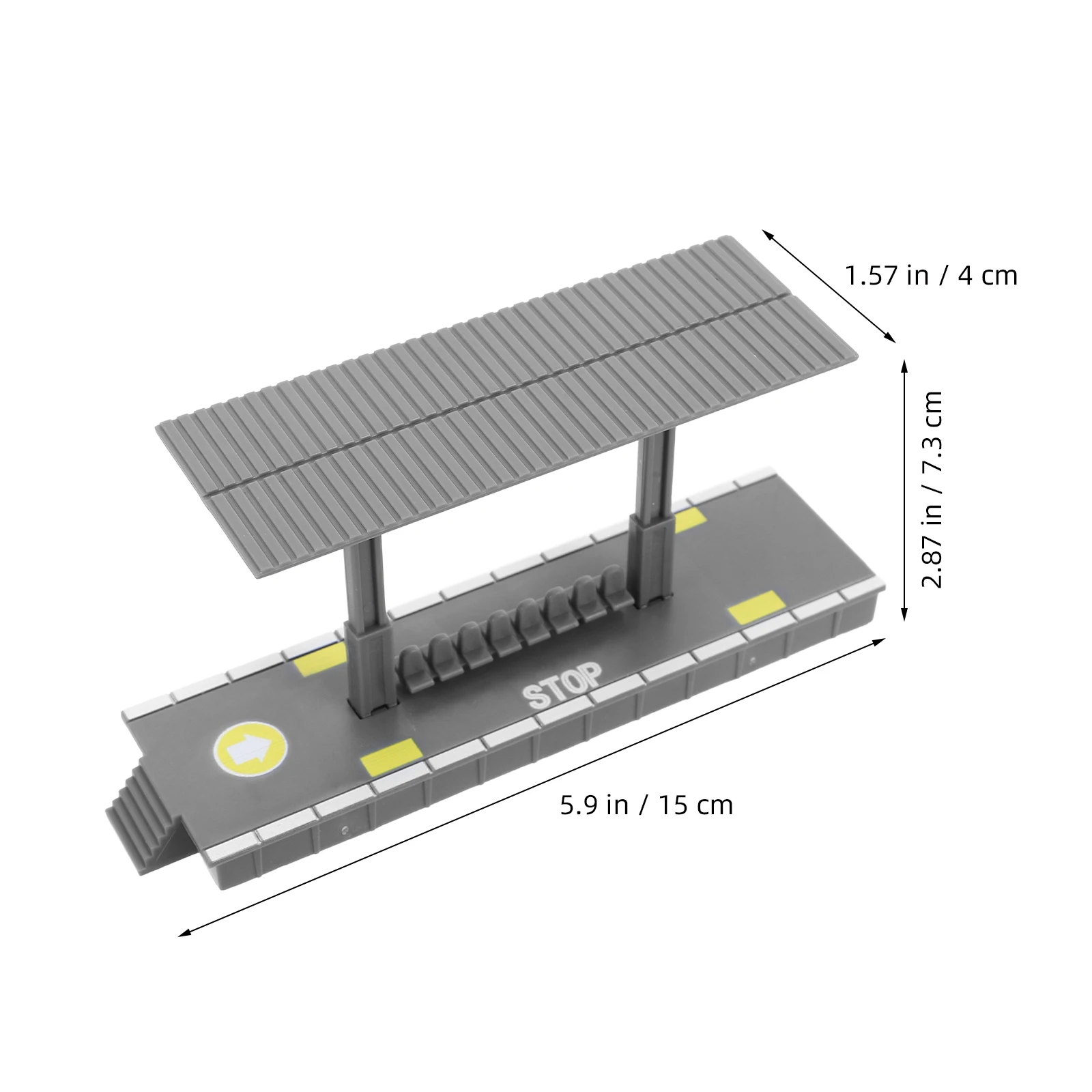 Abrigo de espera para casa de bonecas, 4 unidades, versátil, plataforma de trem diy para cenas ferroviárias realistas, simulação para crianças