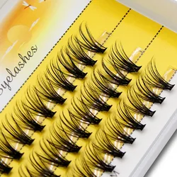 Chegam novas seda natural 20d/30d/40d cluster extensão de cílios natural longo efeito volume 3d falso cílios postiços maquiagem individual