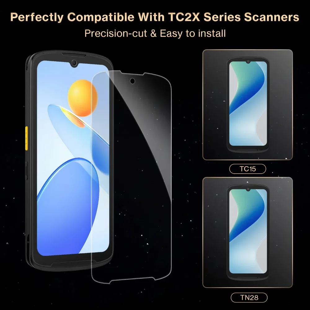 3PCS Tempered Glass Screen Protector for Zebra TC15 TN28 Barcode Scanner ,9H HD Protective Film
