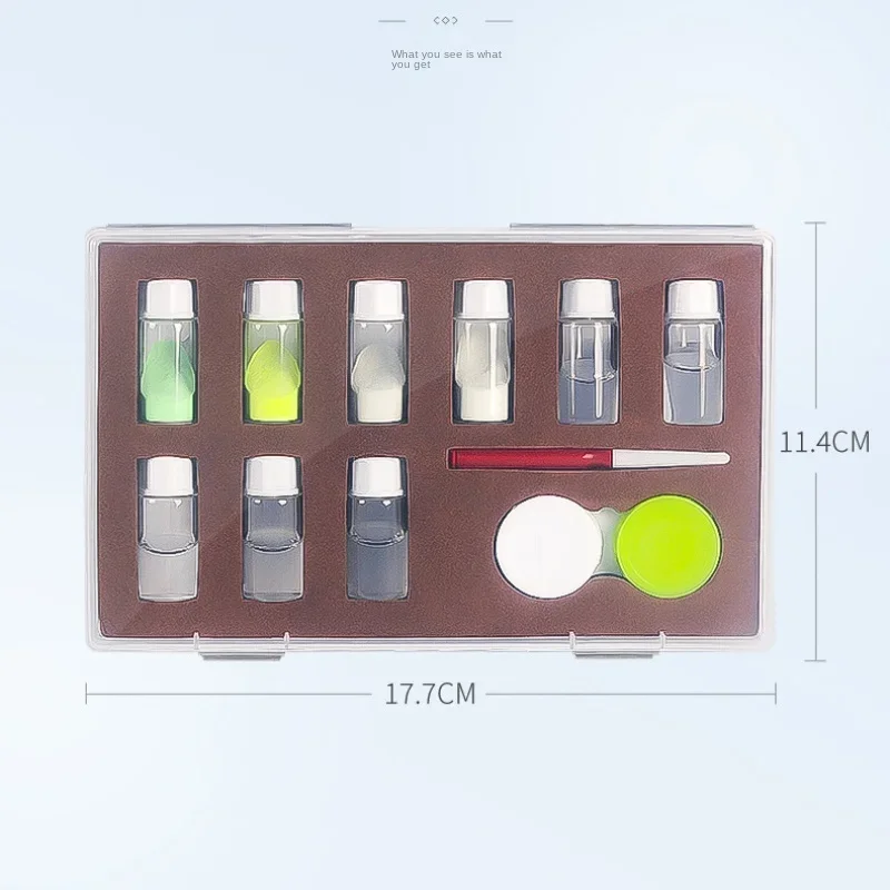 4 Colors Watch Fluorescent Powder Set Mixing Liquid Professional Watch Luminous Powder for Watchmaker Repair Tool