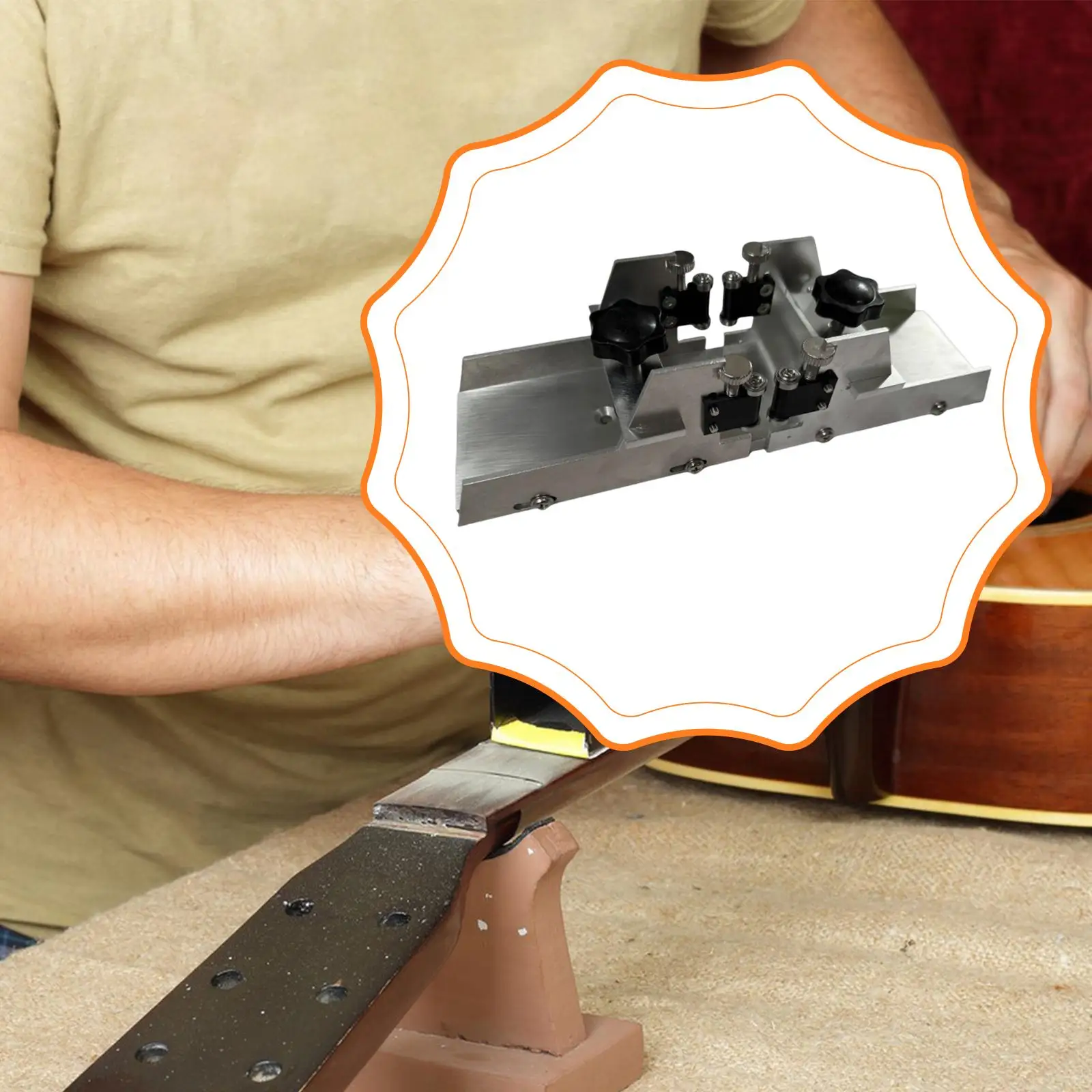 Guitar Crafting and Repair Equipment Fret Slot Miter Box Tool for Fretboard Prep Frets Install and Clear Sound Setup