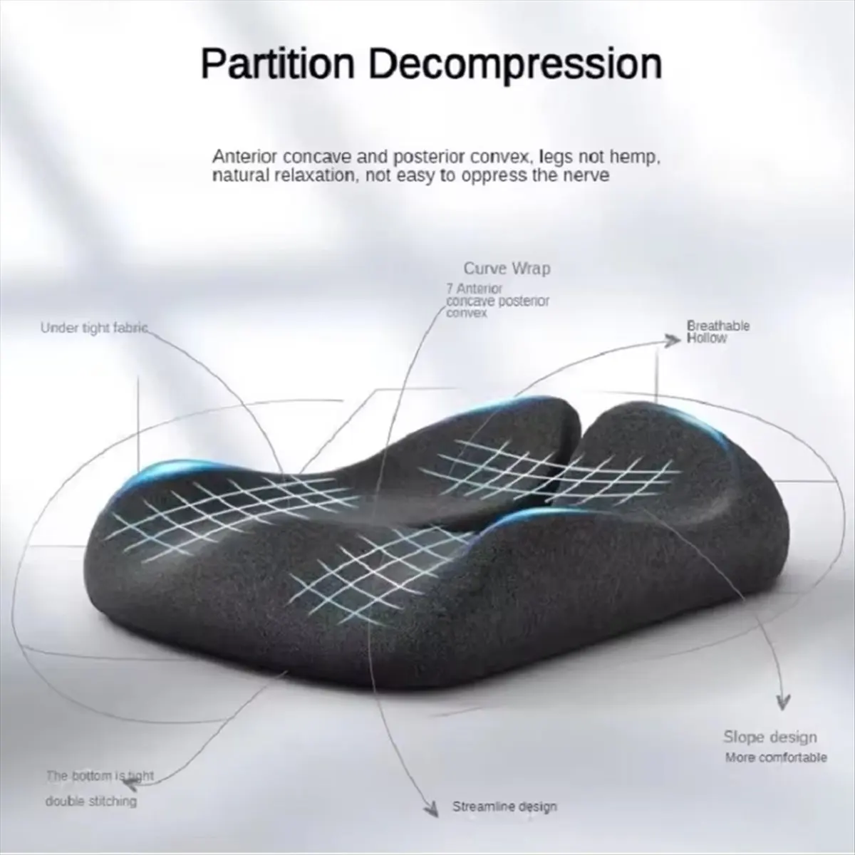 2026 Trend  Cushions Chair Cushions Long-Term Sitting Tools Thickened Memory Foam Seats Ice Silk Breathable Cushions