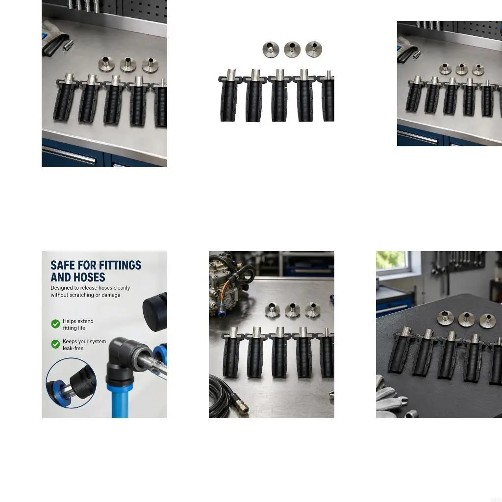 Truck Air Line Service Tool Set, 6 Piece Manual Removal Sleeves for Air Fitting Installation and Routine Workshop B03E