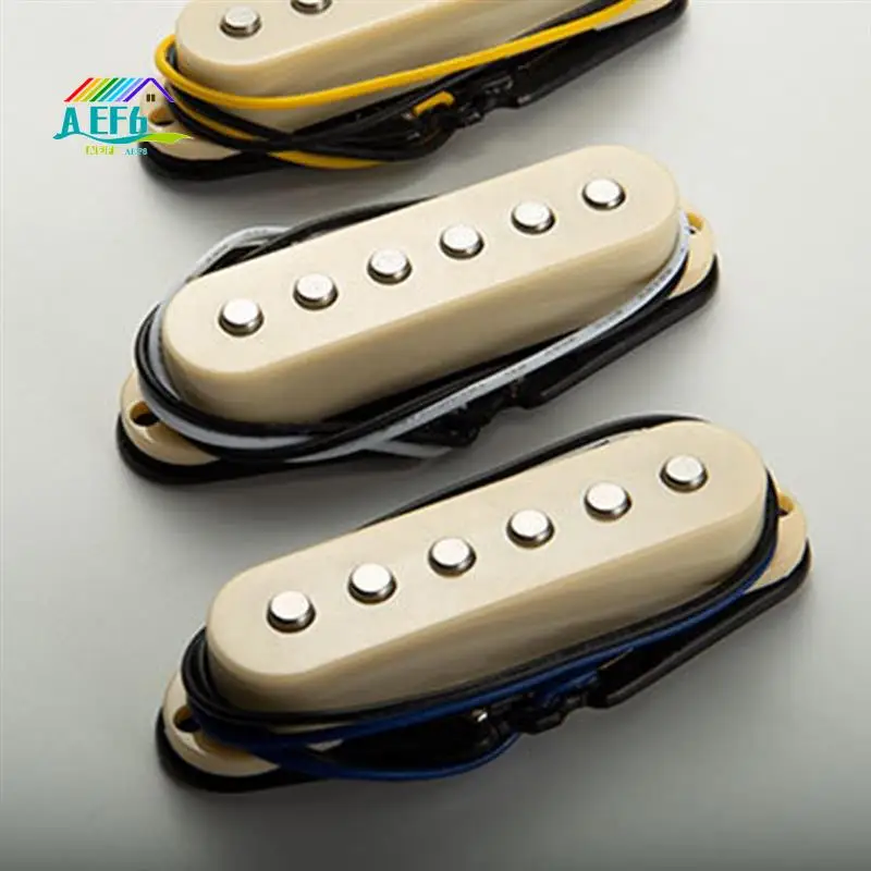 

AEF6-Single Coil Pickups Guitar Pickups Plastic Wire Clip Flat Pickups Musical Instrument Accessories