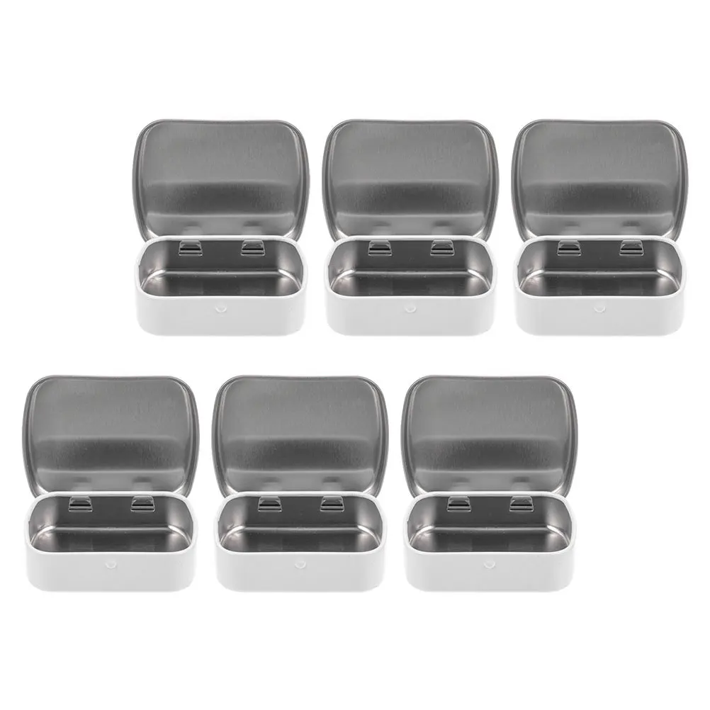 

6Pcs Portable Mini Tin Box Efficient Organization for Jewelry Painting Tools Nail Art Supplies Travel Wedding Birthday Goodie