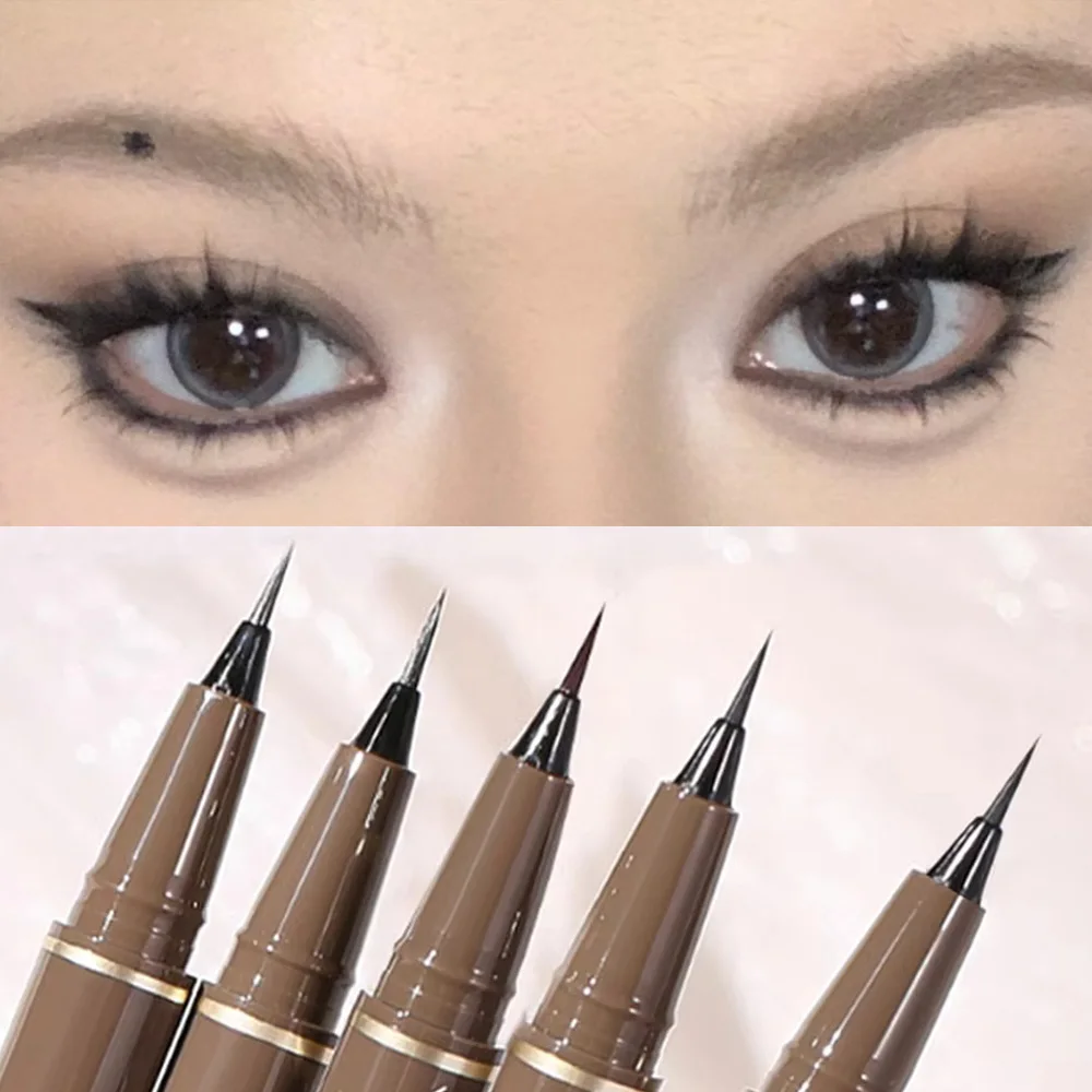 超微細ブラウンブラック液体アイライナーペンシル持続防水速乾性アイライナー横たわっているカイコペンナチュラルアイメイク