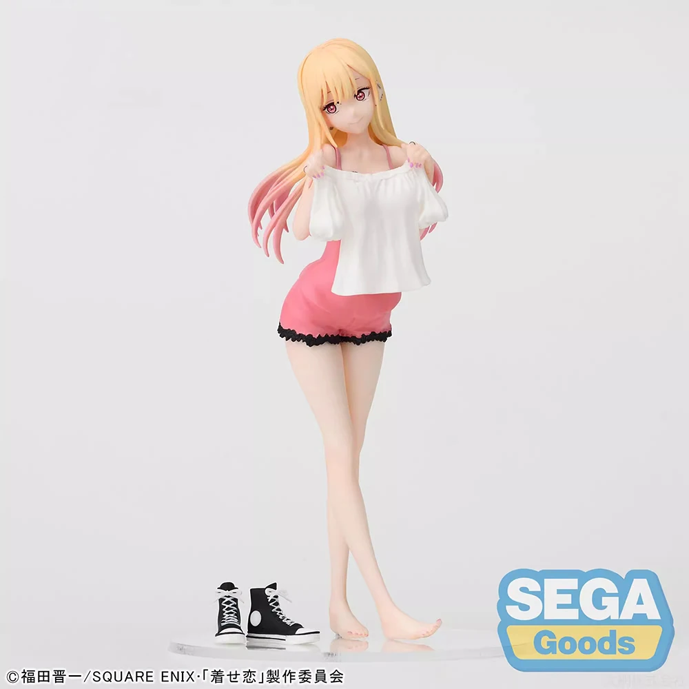 Original SEGA Luminasta My Dress-Up Darling Marin Kitagawa (Trying On) 18cm Model Ornament Nice Anime Figrue