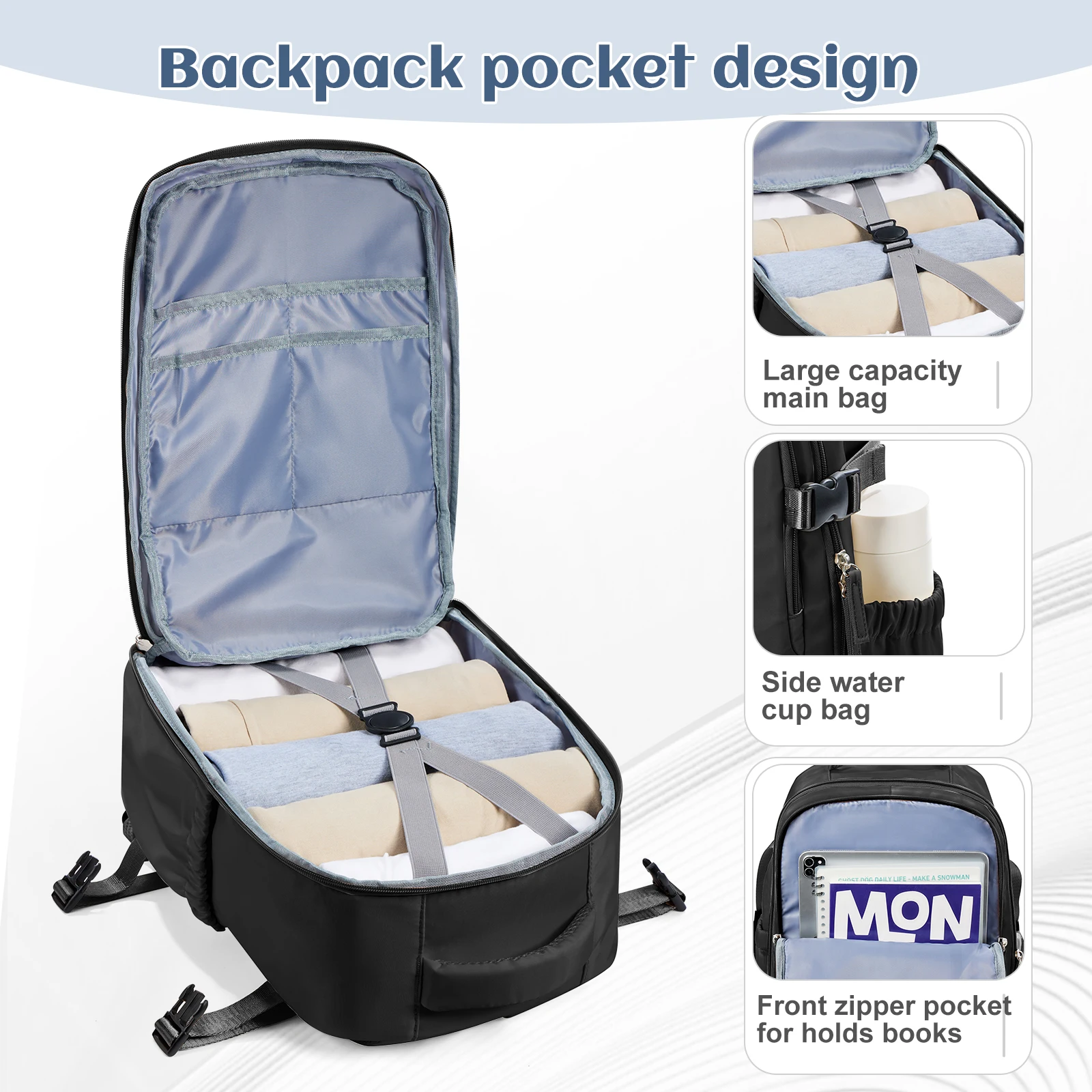 Backpack Travel Cabin Airplane 40x20x25 Cabin Bag, Ryanair Backpack Carry-Ons, Men Laptop Backpack Bussiness Eastpak Backpack