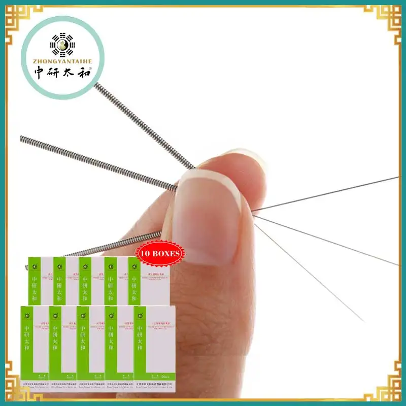 ZHONGYAN TAIHE 1000pcs Eletroacupuntura Beauty Massage Disposable Sterile with Tube Agujas De Acupuntura