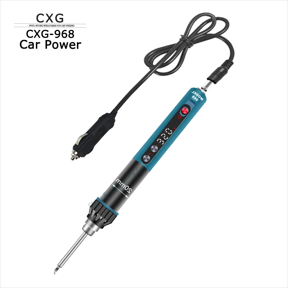 Ferro de solda elétrico cxg 968, mini ferro de solda usb com visor led, 5-24v, ferramentas de soldagem adaptável