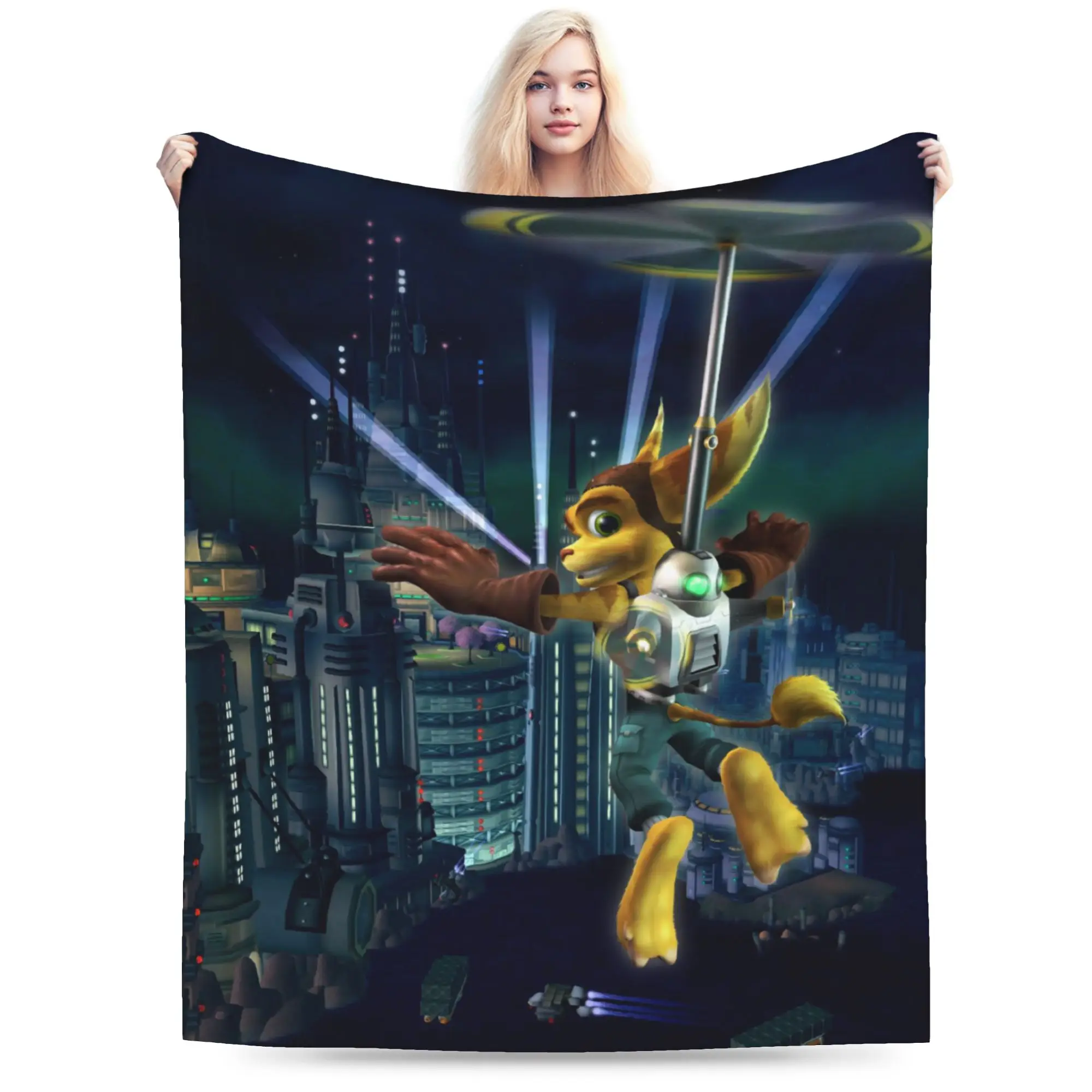 Cozy Ratchets And Clanks gift for game fans  Blanket Accessories Home Decorative  Blanket Throw Super Soft Flannel for Outdoor