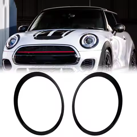 Gloss Black/Silver Plated Headlight Ring Bezel Trim Surround Cover 51137300631 For Mini For Cooper F55 F56 F57 2014-2021
