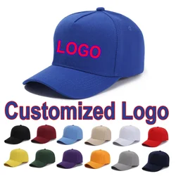 Logo Printing 5 Panel Baseball Cap Light Plate Solid Color Hat Print Formulate Logo Embroidery Advertising Cap Baseball Cap