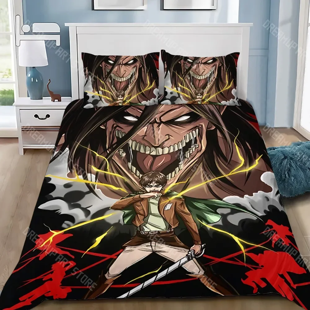 2026 Duvet Cover Pillowcase Bedding Set Adult Boy Attacks On Titans Girl Bedroom Decoration Children Gift Single Double Large Si