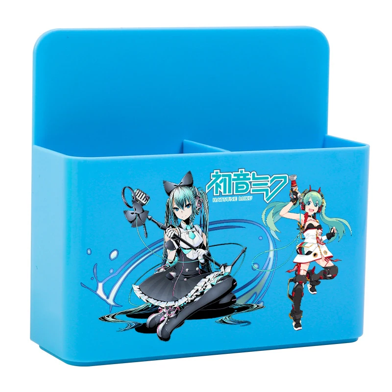 初音ミク磁気ペンホルダー漫画ホワイトボードマーカーオーガナイザー冷蔵庫冷蔵庫磁気マルチコンパートメント収納ボックス