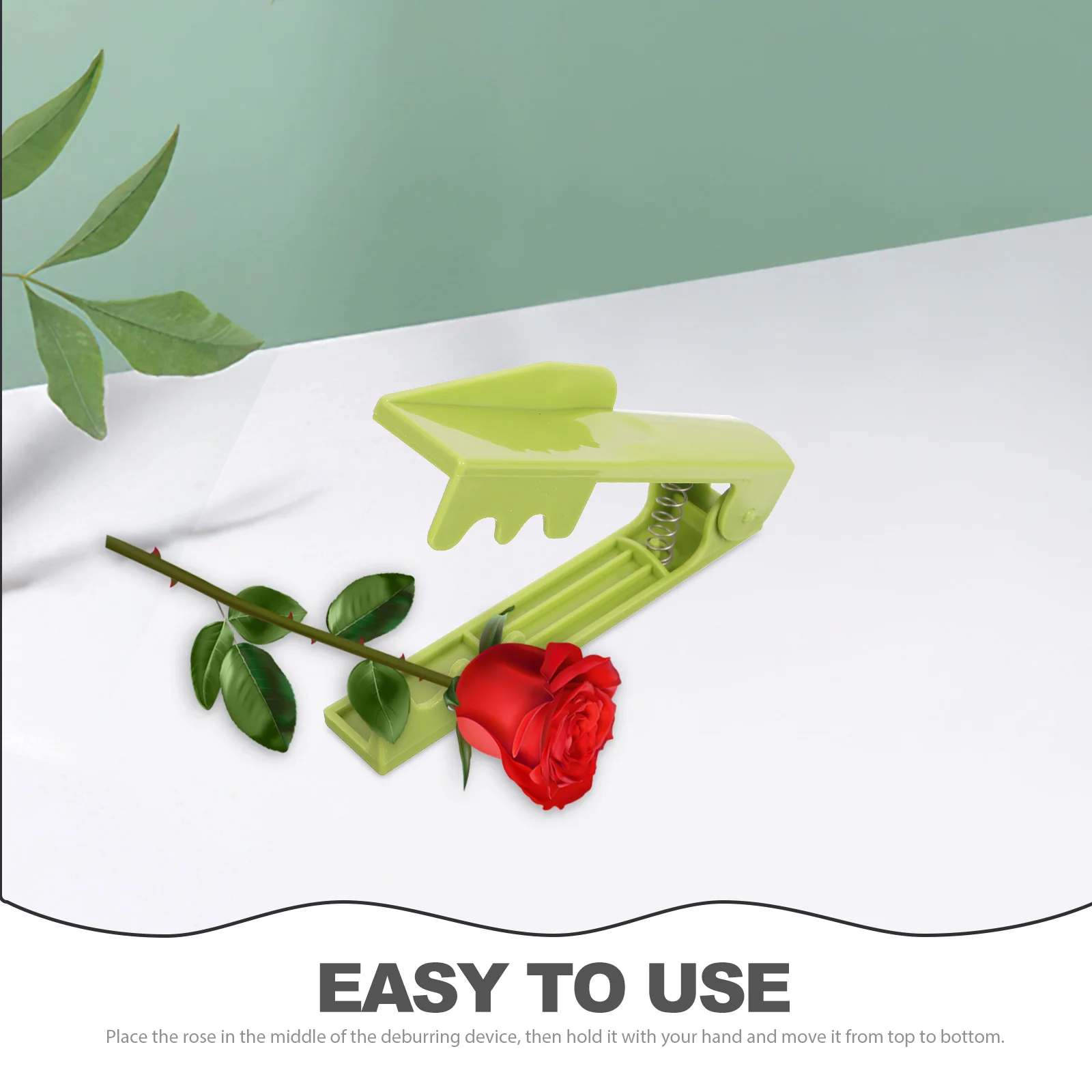 

4 Pcs Flower Thorn Remover Green Stripper Leaves Tool Arrangement Garden Supply Stem Deburring Plastic Leaf