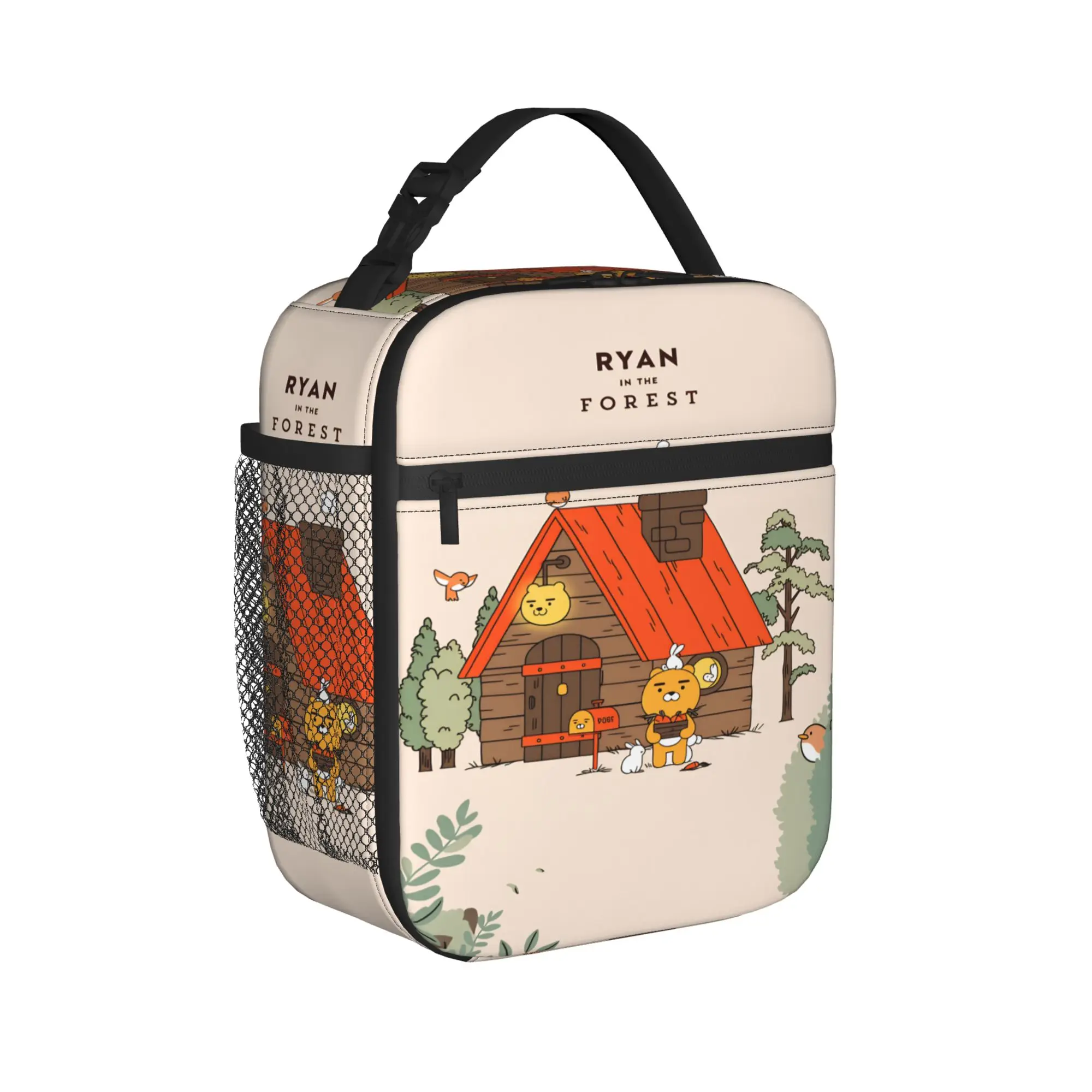 Kakaos F-Friends Lunch Bag  Retro Lunch Box Outdoor Picnic Portable Tote Food Bags For Girls Waterproof Graphic Cooler Bag