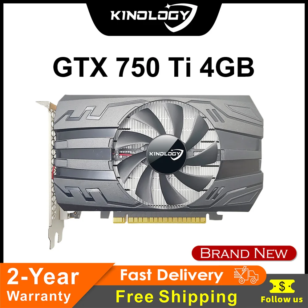 Imagem -02 - Kinology-gtx 750 ti Placa Gráfica de Vídeo 4gb Novo Completo Gddr5 192bit 750ti 4gb