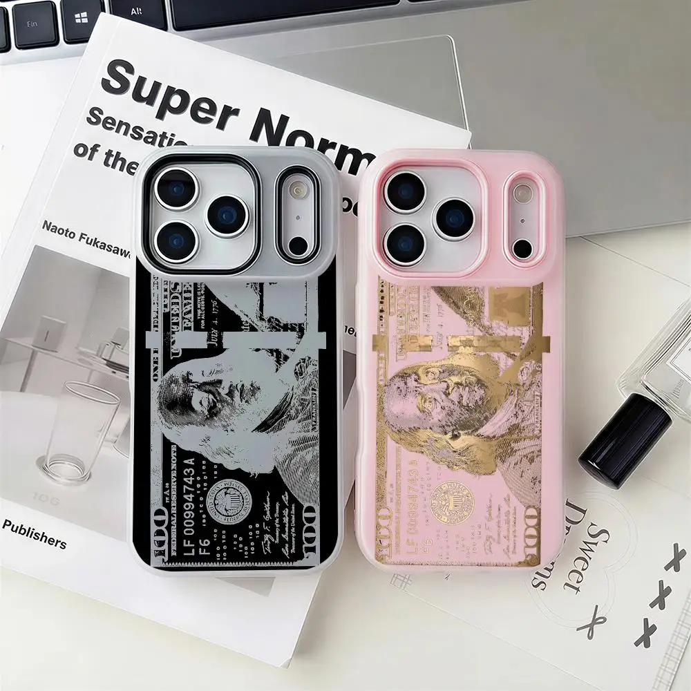 

U-USD DollarS Phone Case 2-in-1 Detachable Clear Case with Slot for Cards & Photos iPhone 12-17