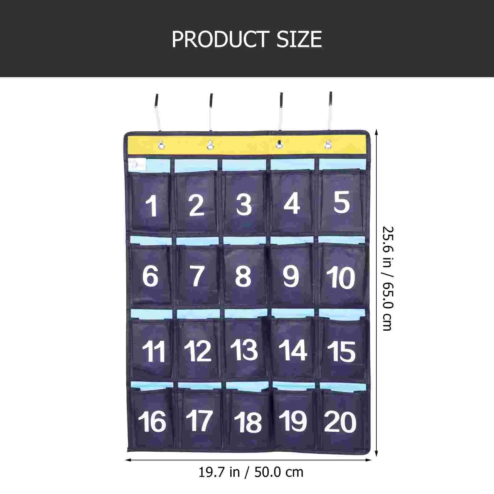 Imagem -05 - Organizador de Bolso para Sala de Aula com 20 Bolsos para Celulares Calculadoras e Muito Mais