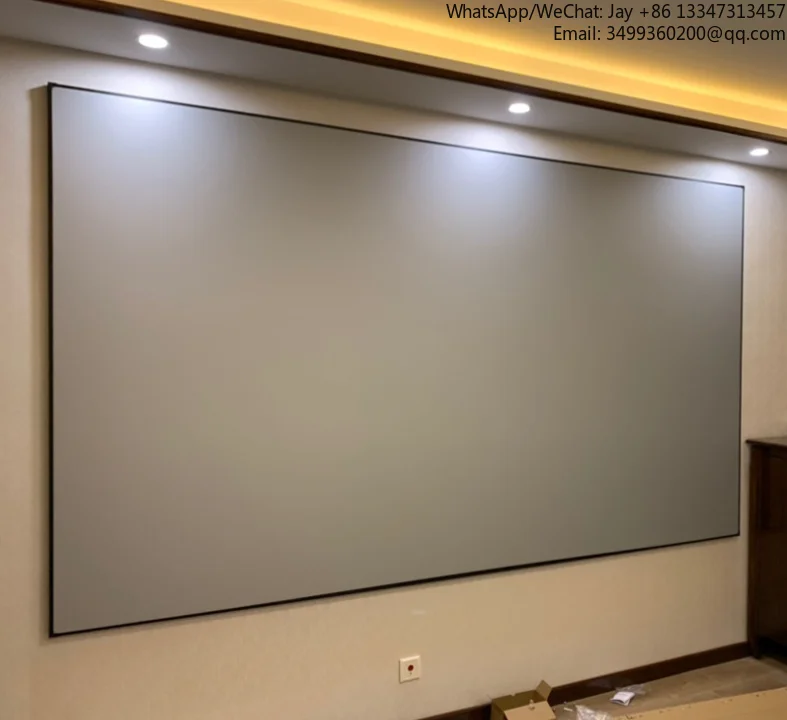 

Y-100-дюймовый CBSP PET Crystal 4K UST ALR Экран проектора с фиксированной рамкой Ультракороткофокусный проекционный экран с отклонянием окружающего света