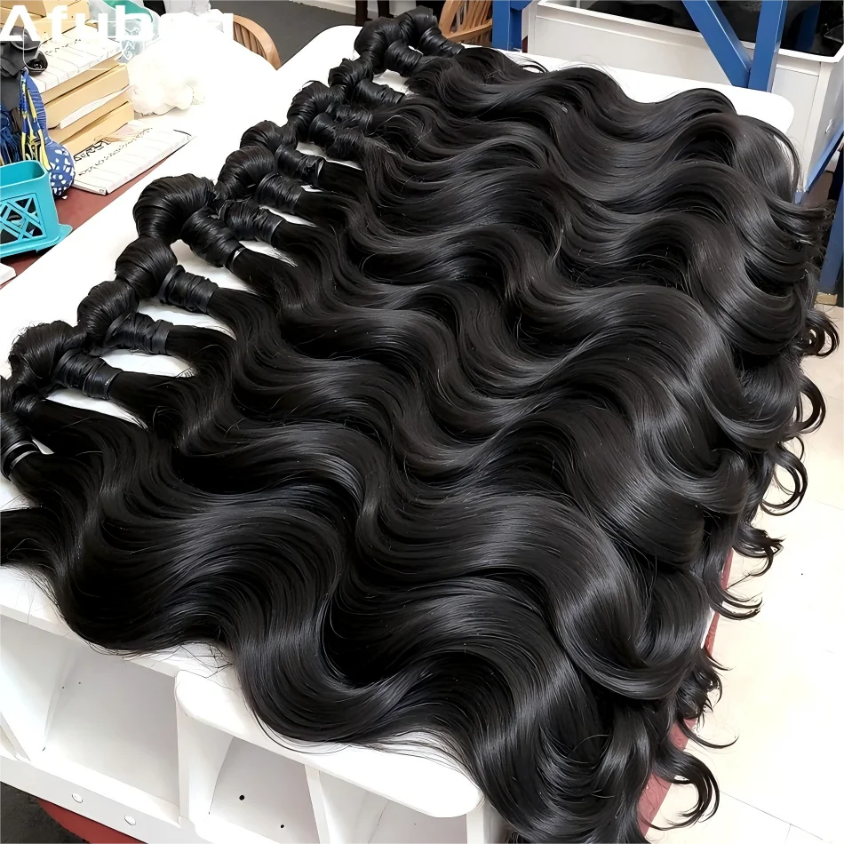 

Объемные волны, человеческие волосы, натуральный цвет, наращивание волос Remy, бразильские парики, оригинальный комплект, 100% для чернокожих женщин, 10-32 дюйма