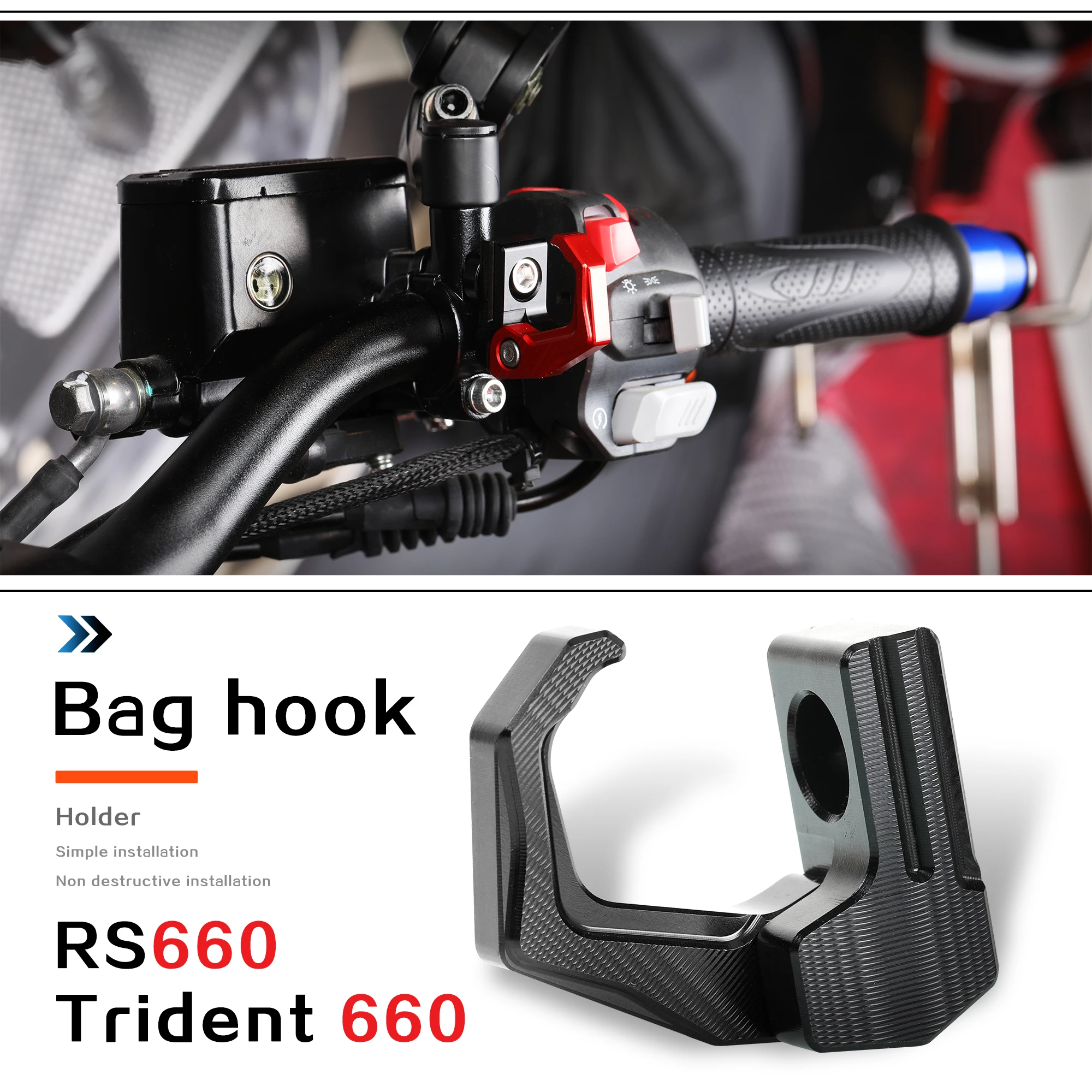 Motorcycle Trident 660 Accessories Foldable Helmet Hook Luggage Bag Hook Holder Hanger For Triumph Trident 660 RS660 2021-2023