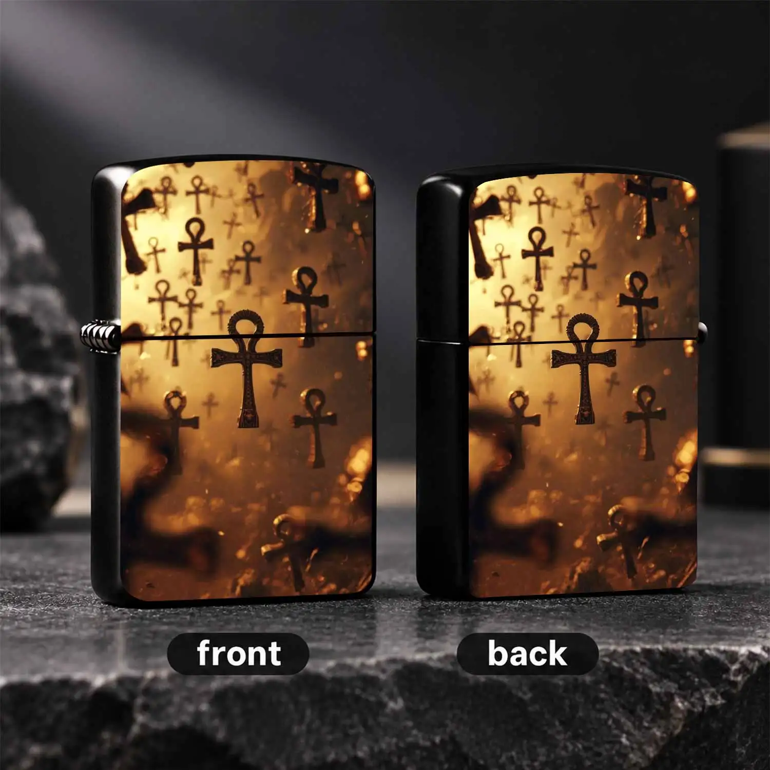 Ancient Egypt Anka Symbol Themed Lighter, Retro Warm Sacred Aesthetic Design, Portable Practical Daily Accessory, Exquisite Decorative Holiday Gift For Friends, Suitable For All Daily Scenarios, Unique Meaningful Person A Humorous And Inter
