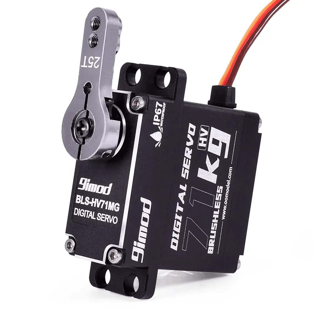9imod Servo RC 71KG Waterproof Brushless Servo Metal Gear Steering High Torque Servo HV for 1/8 1/10 1/12 RC Car Traxxas Scx10