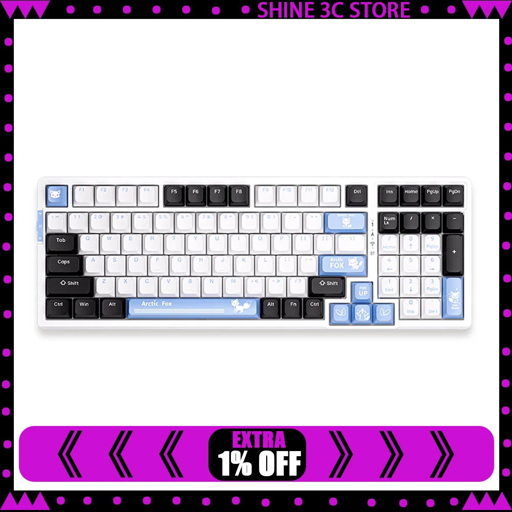 

VGN V98 Pro V3 Mechanical Keyboard Tri Mode Wireless Keyboard Hot Swap RGB Gasket Laptop Gamer Gaming Keyboard PC Accessories ​