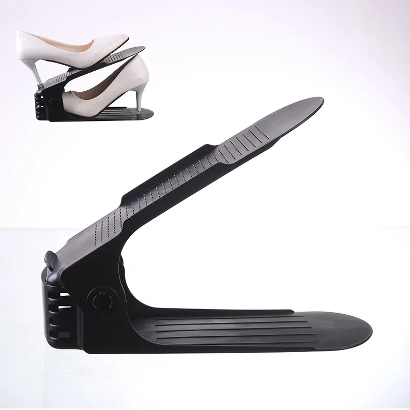 Double-layer Shoe Support Adjustable Shoe Rack Plastic Integrated Storage Rack Shoe Rack Cross-border Explosion