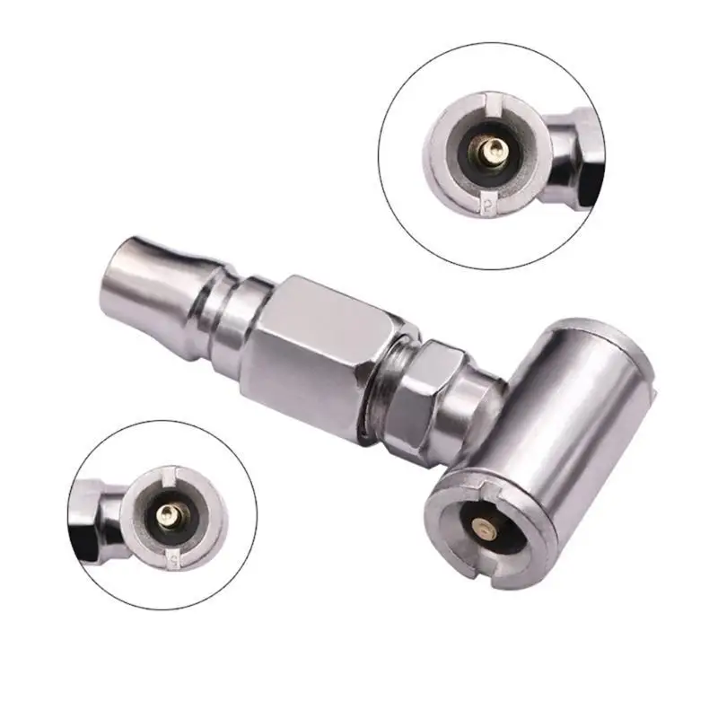 31BC Double End Air Chuck,Iron Air Chuck,Closed Brass Air Chuck for Tires Compressor Pump Accessories