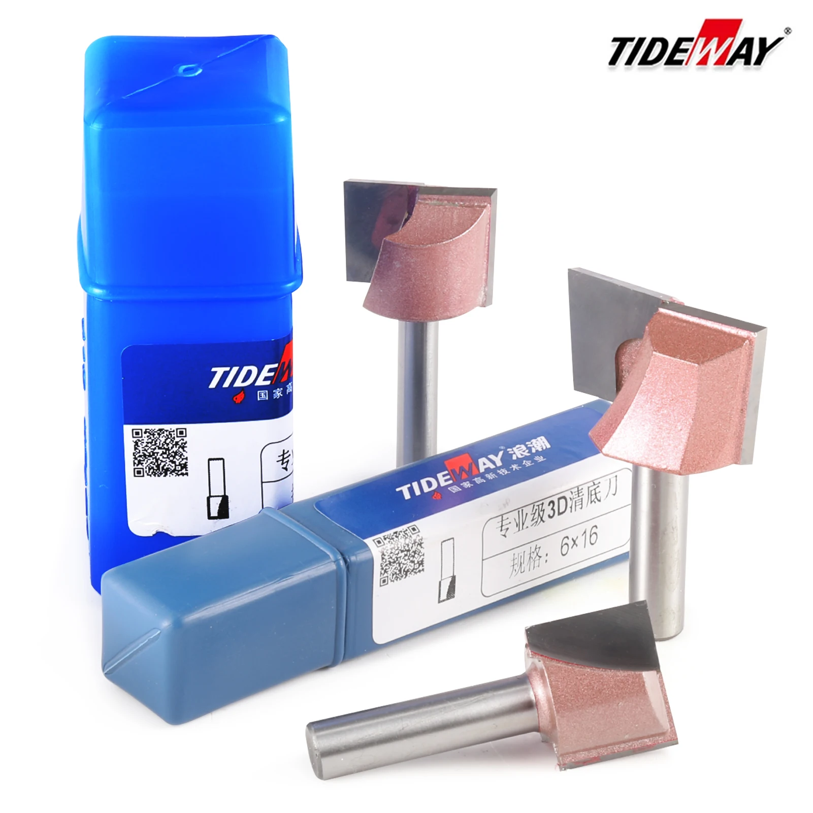 TIDEWAY Bottom Clearing Router Bit Woodworking Tool Engraving Machine Electric for Wood Milling Trimming Slotting Drilling