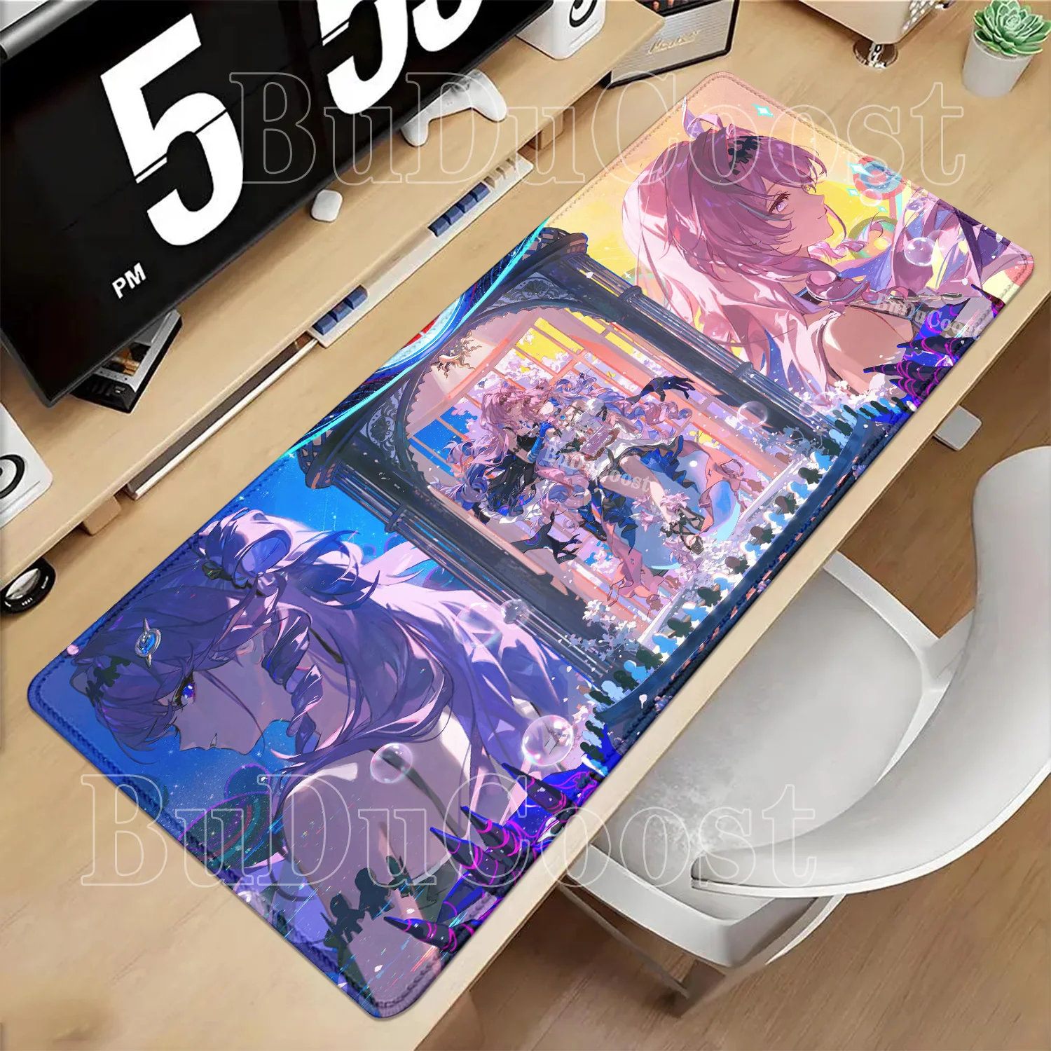 Denia Wuthering Waves Mousepad Kawaii Anime Girl Gaming Keyboard Mouse Pad Office accessories HD printing overlock XXL Desk Mat