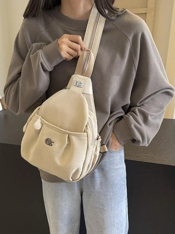 Outdoor Travel Backpack Women's Fashion New Model Lightweight Commuter Crossbody Two-way Bag Sports Single-shoulder Mountain-...