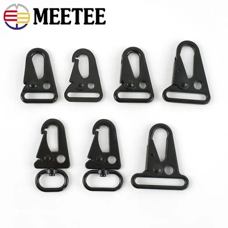 5/10Pcs Metal Buckle Carabiner Clip Webbing Backpack Strap Trigger Snap Hook Belt Outdoor Keychain Hanging Climbing Tool