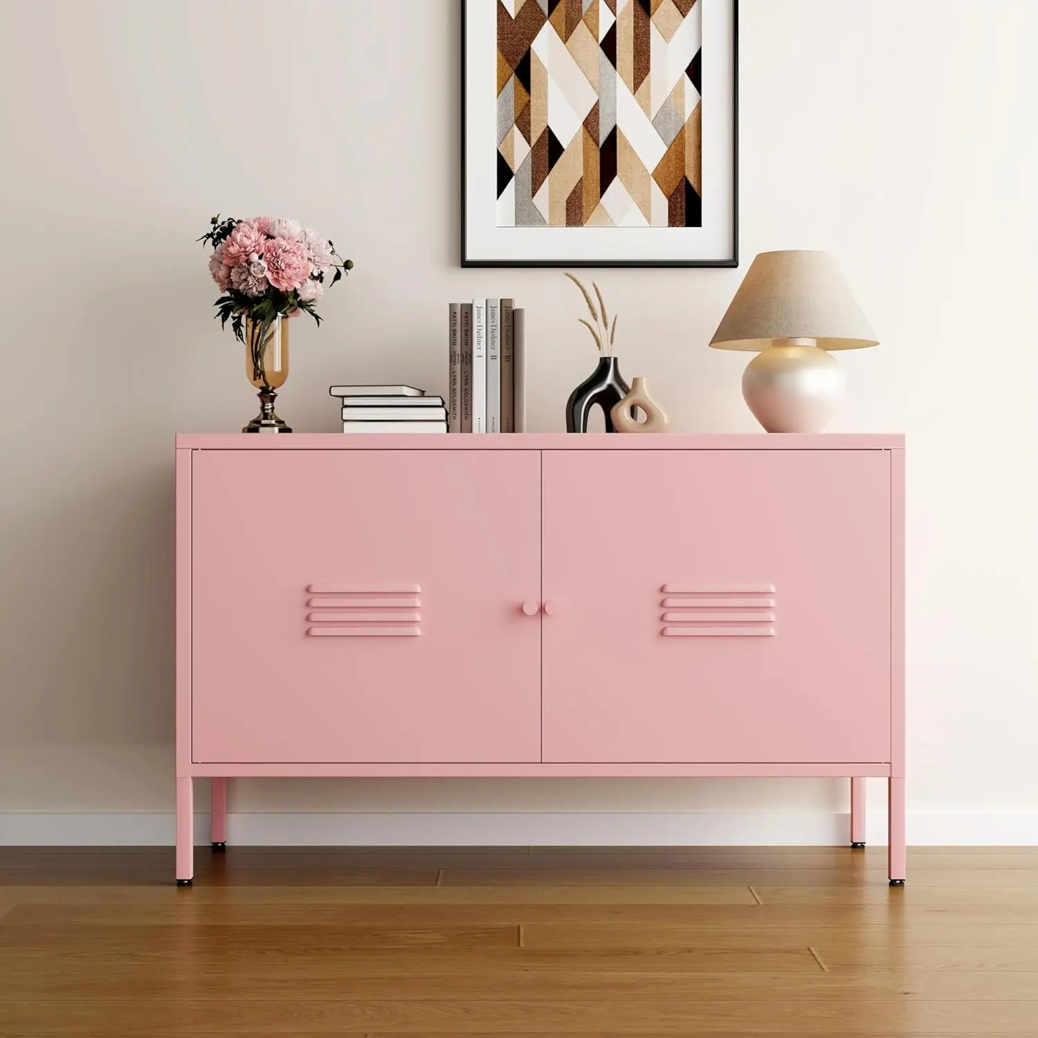 

Accent Storage Cabinet for Bed Room,Living Room,Home,Hotel,Office,Garage,2-Tier, Removable Shelf (2 Door Accent Cabinet, P