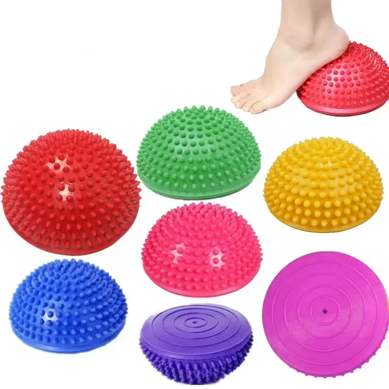 

16cm Yoga Ball PVC Inflatable Massage Point Half Fit Ball Balance Trainer Stabilizer GYM Pilates Fitness Balancing Massage Ball