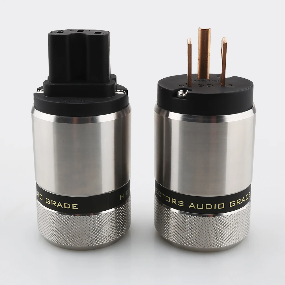 Audiocrast MP160 اوديوفيلي الفوسفور النحاس IEC موصل الولايات المتحدة ذكر أنثى قابس طاقة ل Hifi لتقوم بها بنفسك كابل الطاقة محول القابس