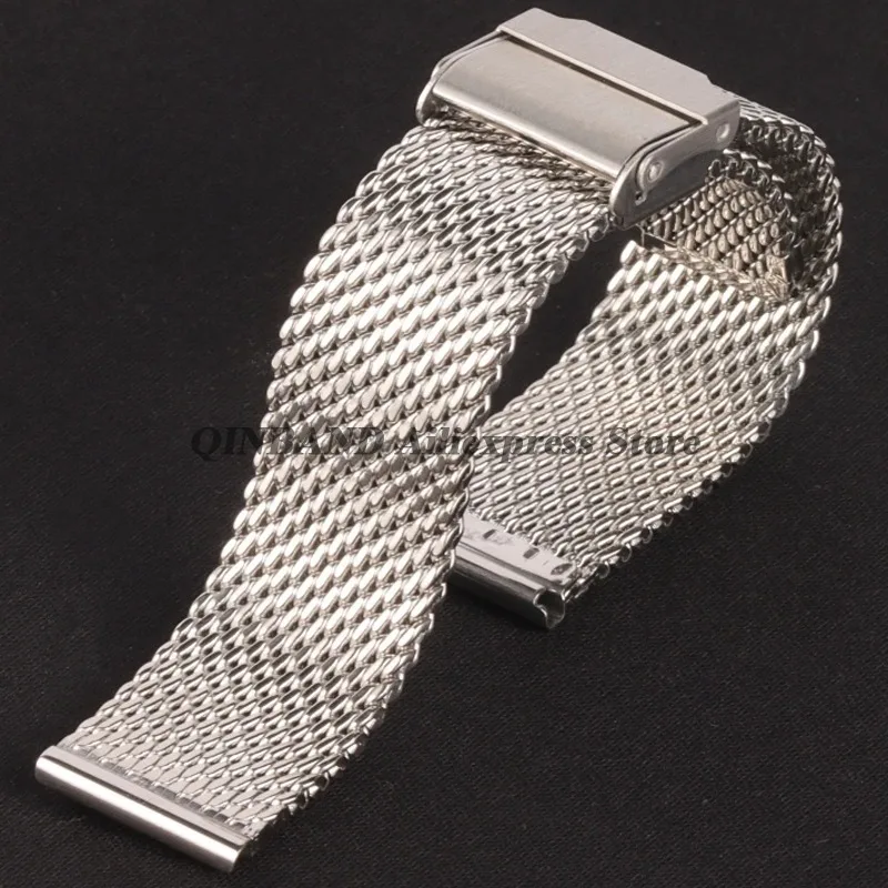 8/10/12/14/16/18/20/22/24mm 1.0mm 0.6mm Quick Release Mesh Watch Band  for DW Universal Milanese Stainless Steel Strap With Tool