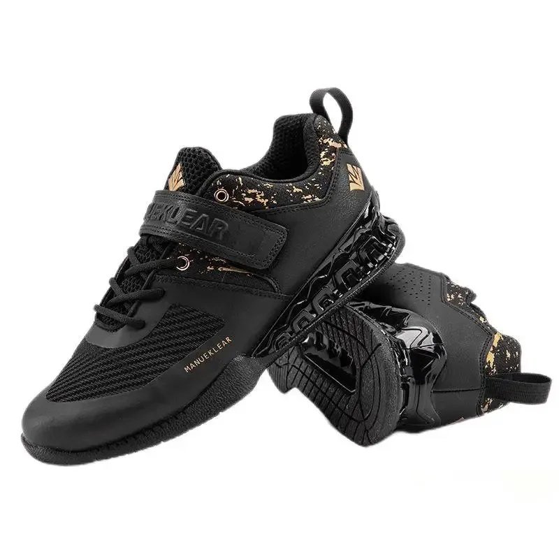 Sapatos de powerlifting profissional para homens, tênis de fitness indoor, levantamento de peso, sapatos de agachamento duros, tamanho grande 38-46