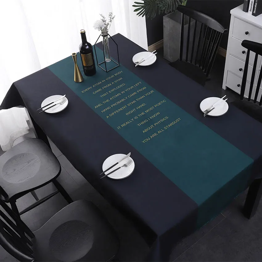 Modern Simple Style Striped Tablecloths Living Room Table Decoration Rectangular Waterproof and Oil-proof Tablecloth Manteles