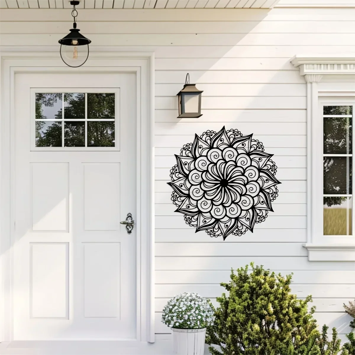 Handcrafted Metal Mandala Wall Sculpture—Exquisite Laser-Cut Plant Design for Home Decor | Zen Modern Art Home & Garden