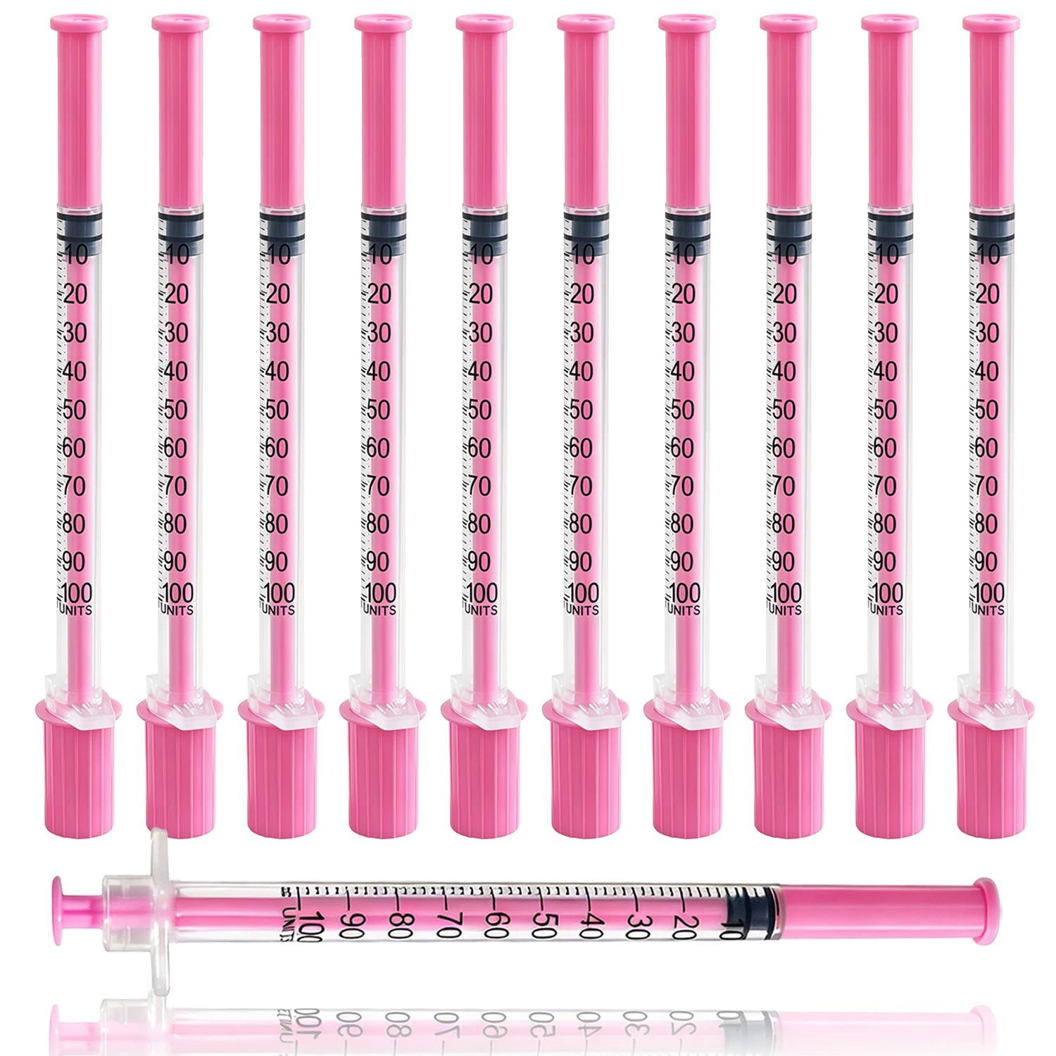 100PCS Disposable 1ml Insulin Syringes Individual Sterile Pack 30G 31G Liquid Dispensing Tools for Laboratory Insulin Injection