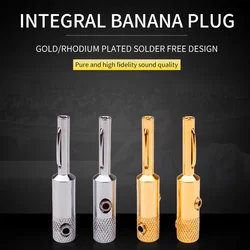 YYTCG 2pairs/4pcs Banana Plug Connector Corrosion-Resistant Banana Connector Speaker Cable Jack for Audio Video Amplifier