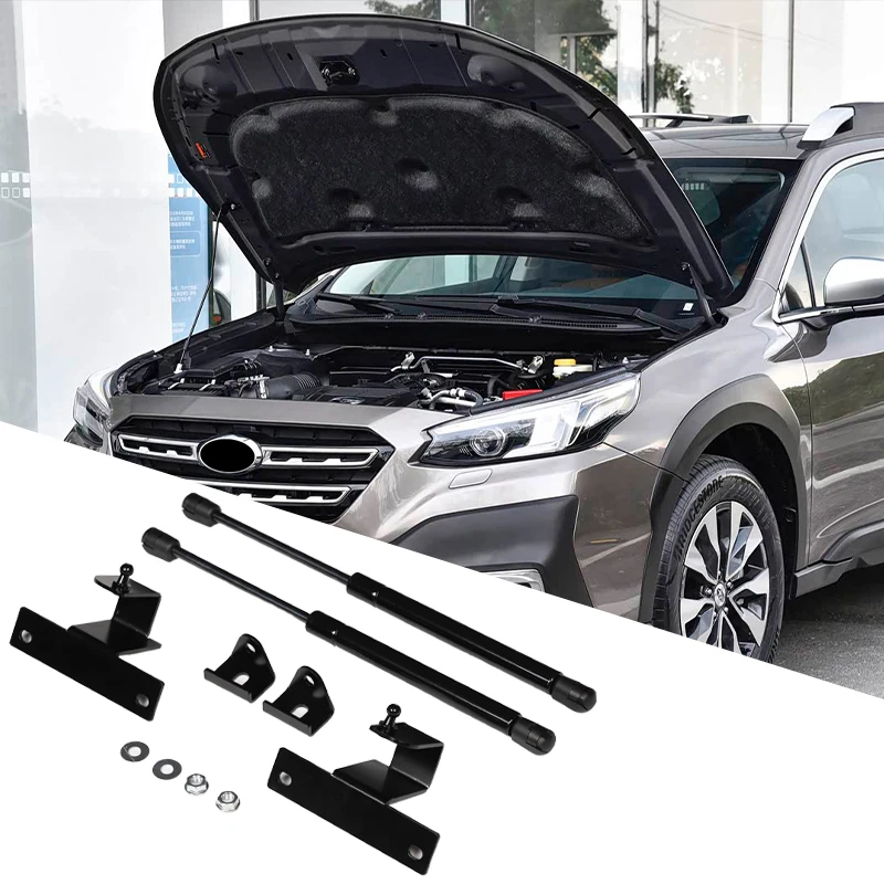 Carbon Steel Black For Subaru Outback 2020-2025 Car Front Hood Hydraulic Rod Slow Down Rod Support Rod Modification Accessories