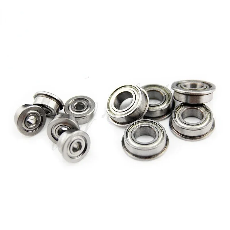 50pcs MF52ZZ MF62ZZ MF63ZZ MF74ZZ MF83ZZ MF84ZZ To MF148ZZ Miniature Flange Bearing Thin Wall Metal Shielded Flanged Bearings