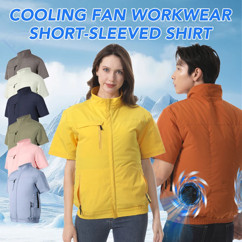 

Summer Short Sleeve Cooling Fan Clothing Men's Smart Charge Fan Coat -9℃ Refrigeration Air Conditioning Clothes Fishing Vest