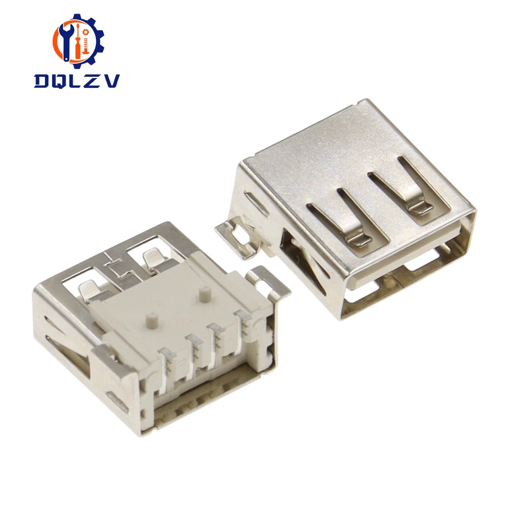 USB Type A Standard Port Female Solder Jacks Connector PCB Socket USB-A type SMT 4Pin